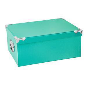 Boîte de rangement - Carton - 26,5 x 19 x H 11,5 cm - Bleu