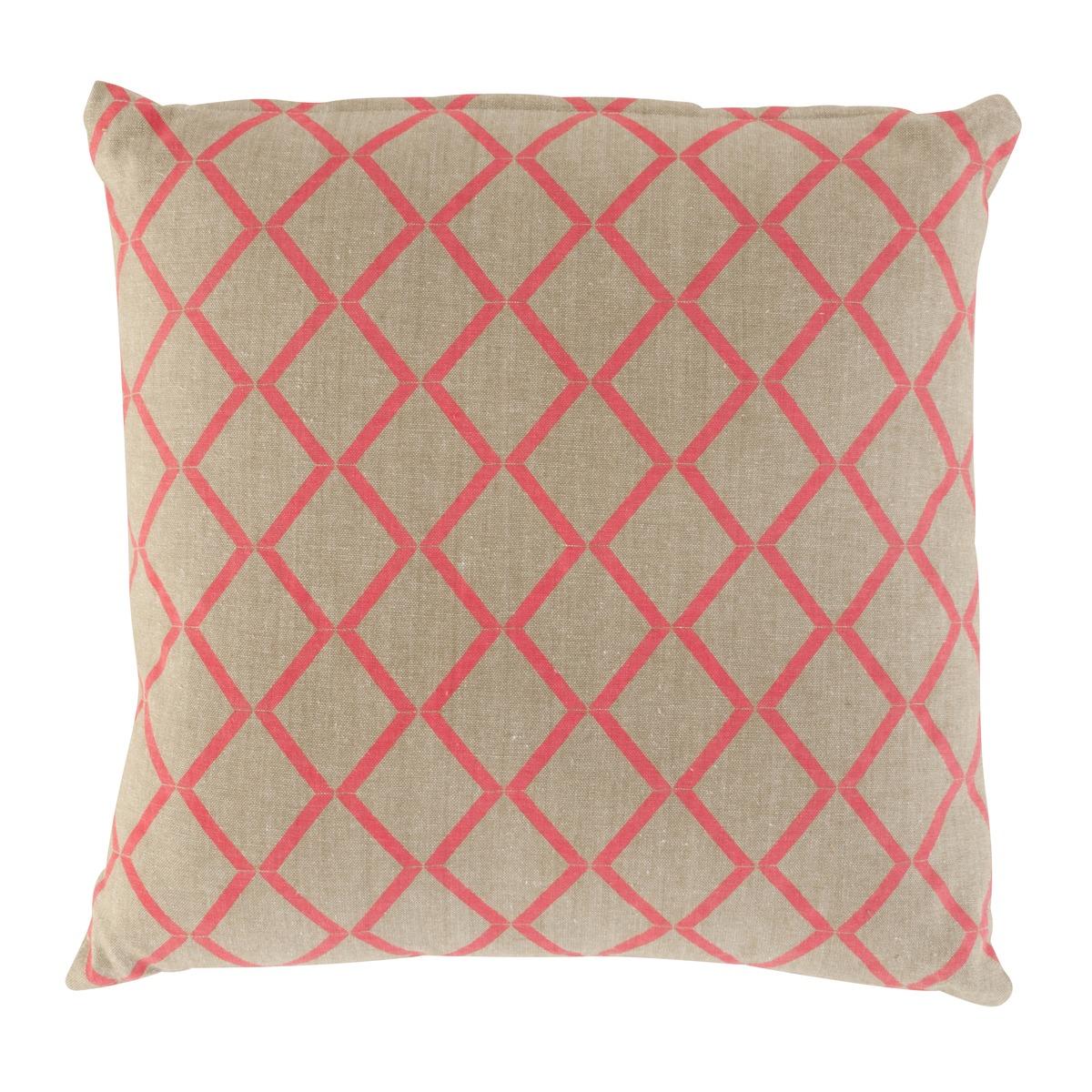 Coussin impression home fluo - 40 x 40 cm - Rose