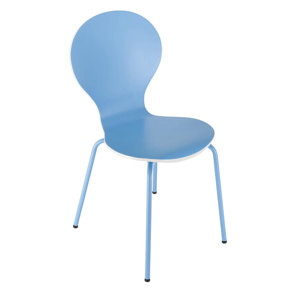 Chaise bonbon - 55 x 46 x H 87 cm - Bleu