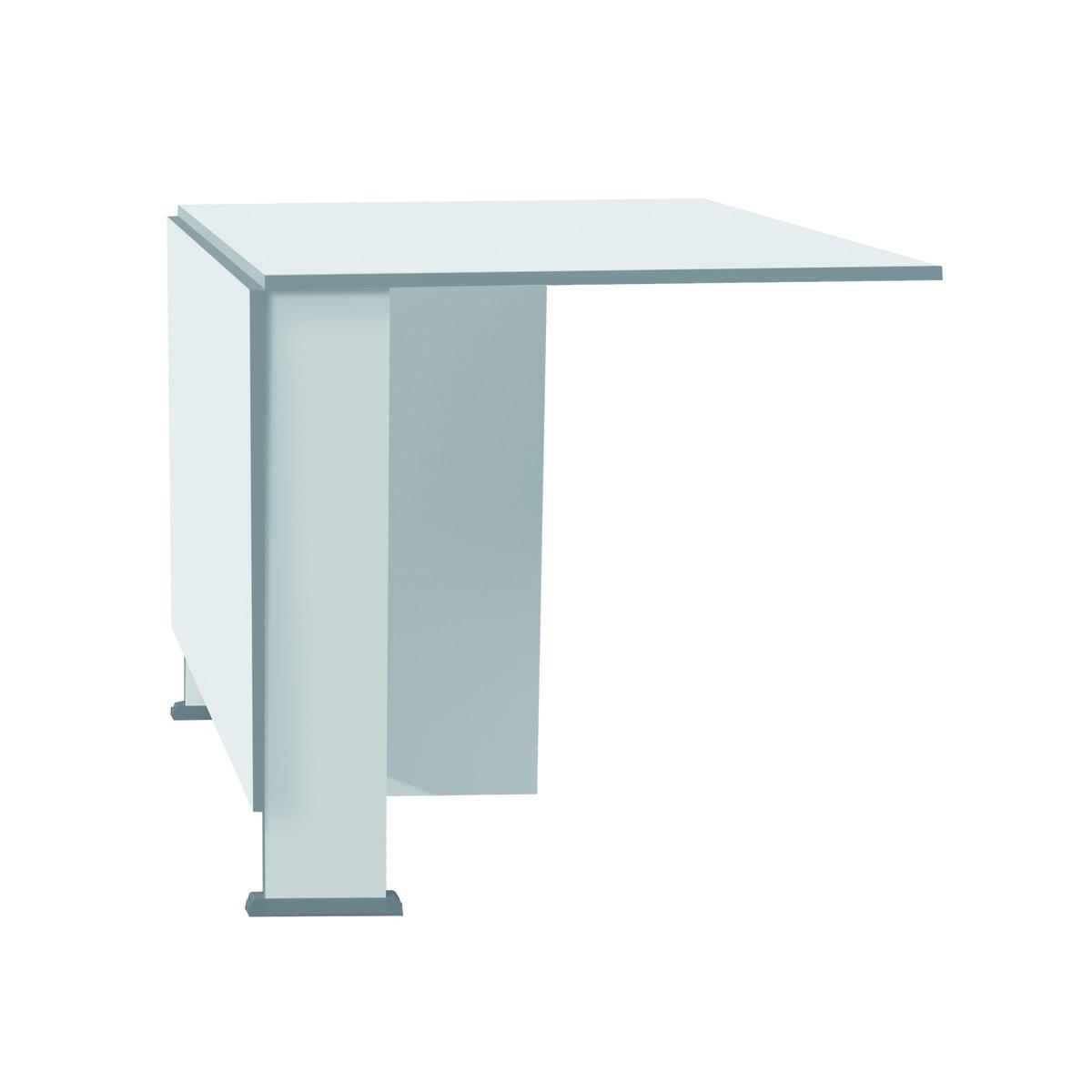 Table rabattable - 134 x 80 x H 80 cm - Blanc