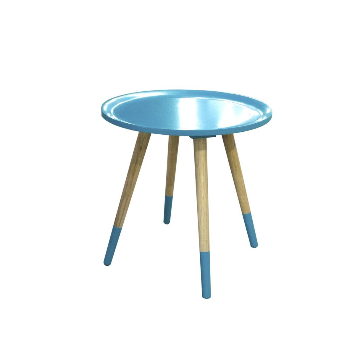 Table basse ronde Poppie - Diamètre 40 x H 40 cm - Bleu