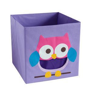 Panier modèle hibou - 27 x 28 x 27 cm - Violet