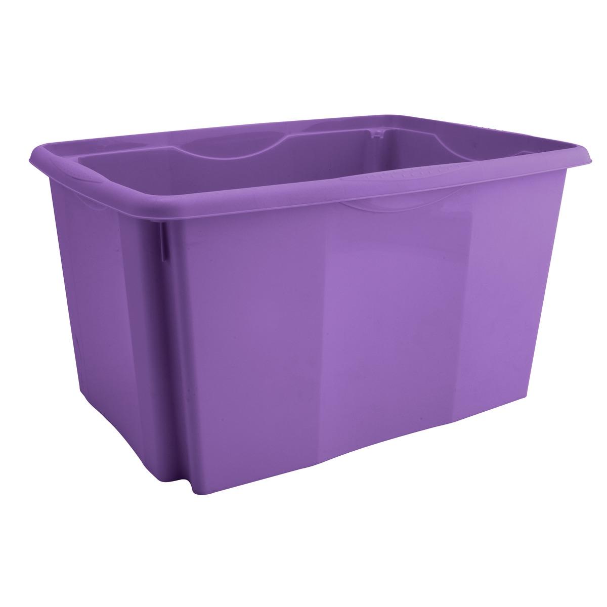 Box de rangement empilable 45 L - 54 x 39 x H 29 cm - Différents coloris