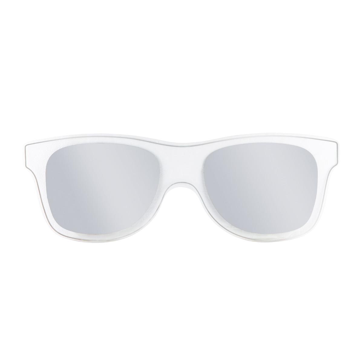 Miroir modèle lunettes XXL - 90 x H 31 cm - Blanc