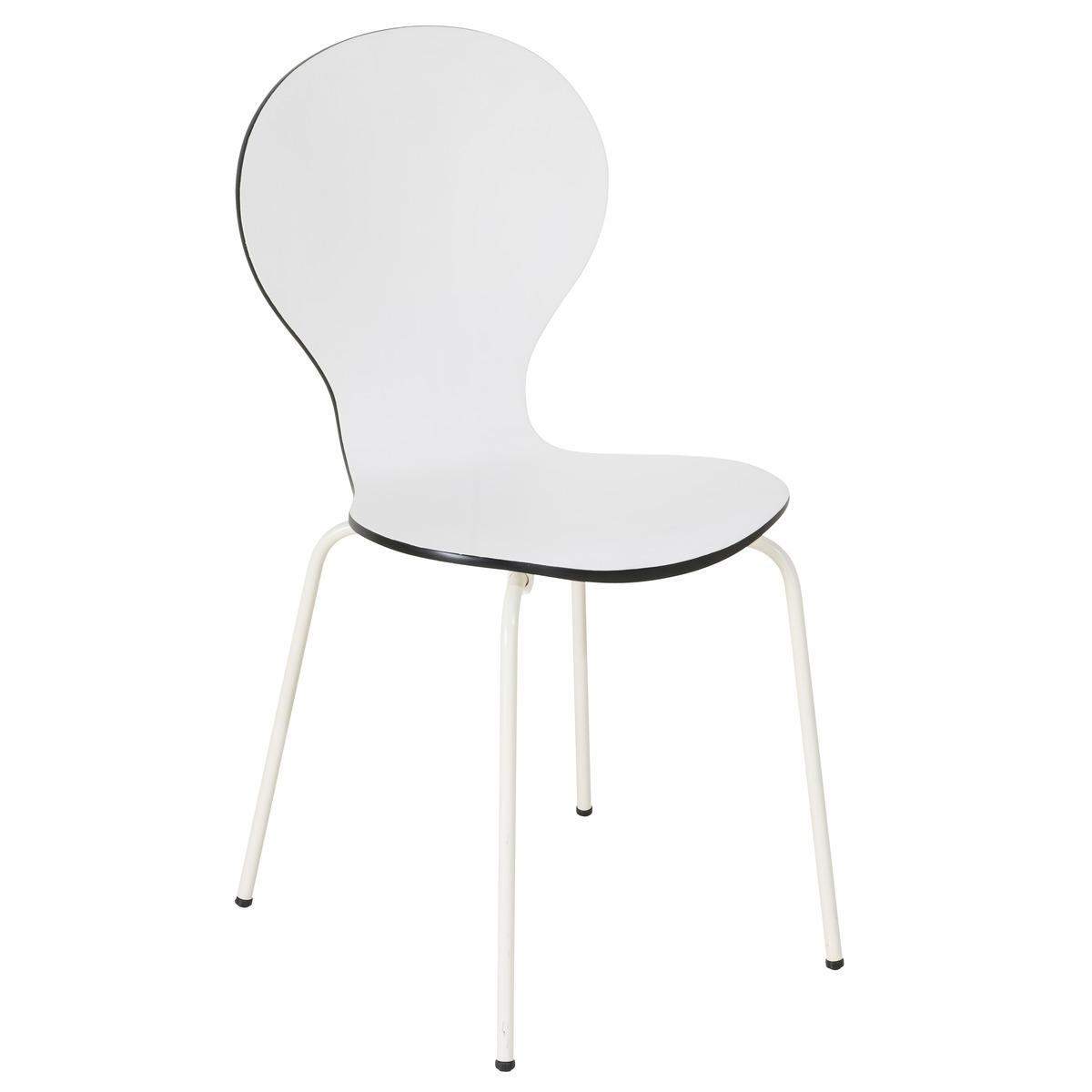 Chaise bonbon - 55 x 46 x H 87 cm - Blanc