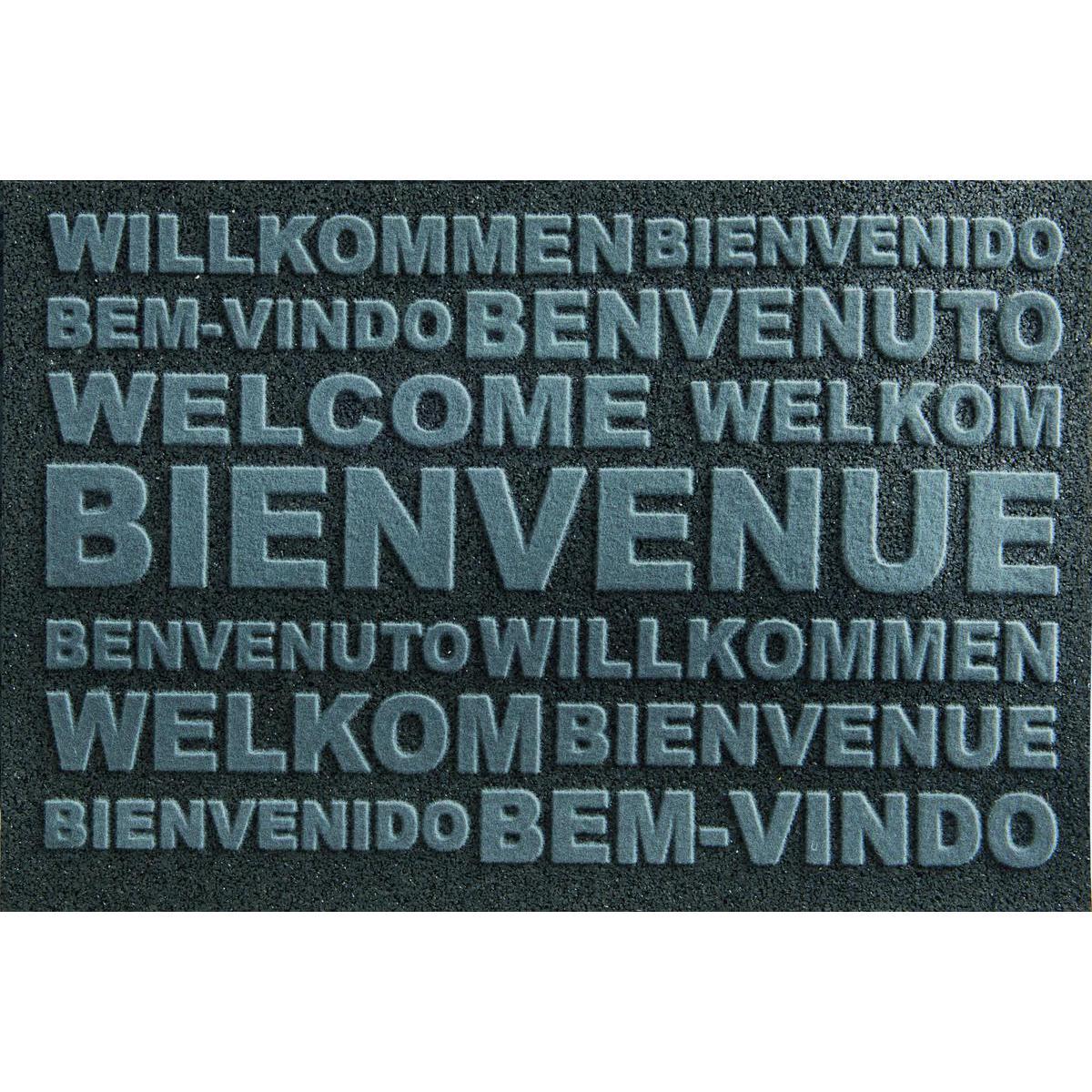 Tapis de bienvenue - Caoutchouc - 40 x 60 cm - Noir