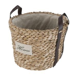 Panier tressé Home - Diamètre 36 cm x H 28 cm - Beige