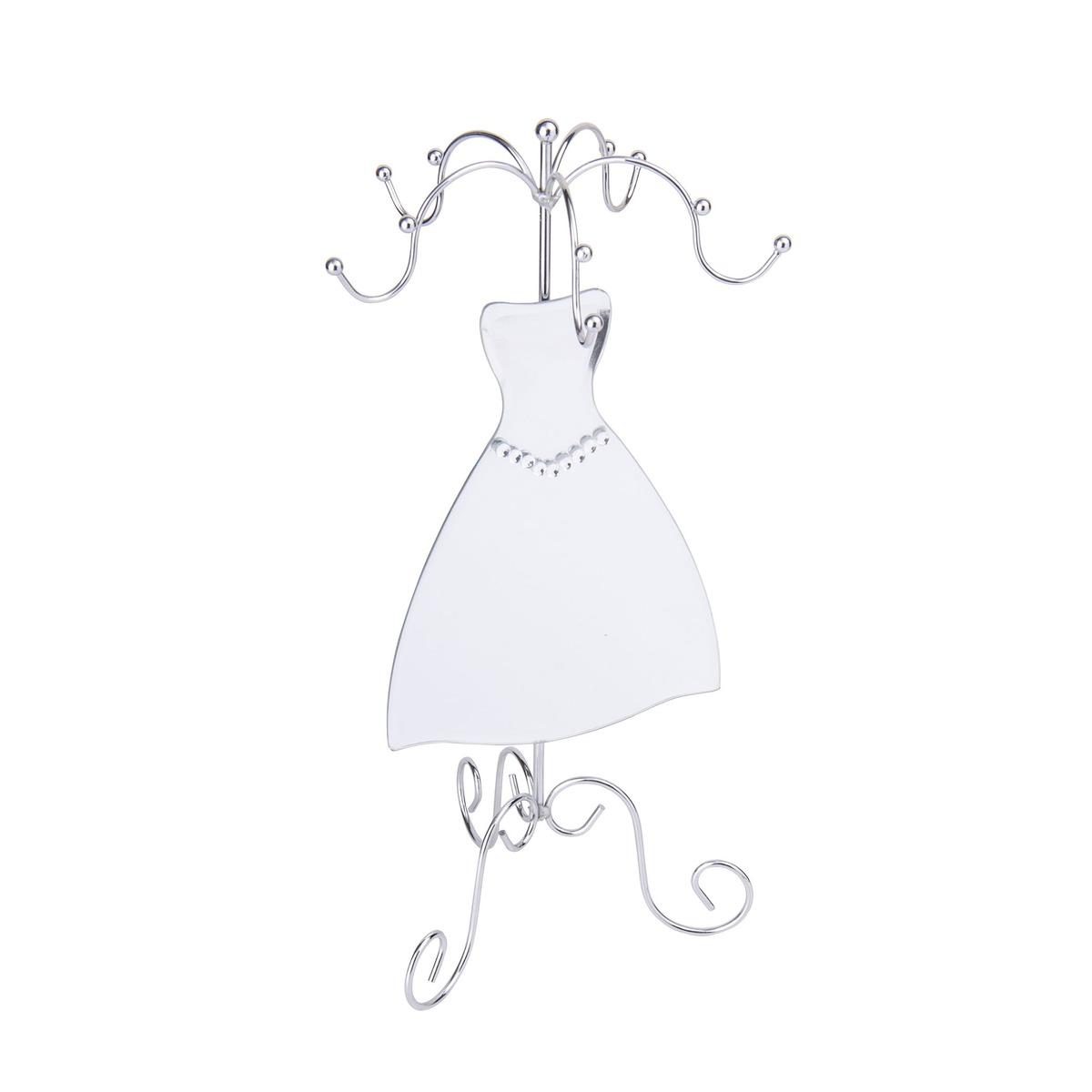 Porte-bijoux en forme de robe - 15 x H 32 cm - Blanc