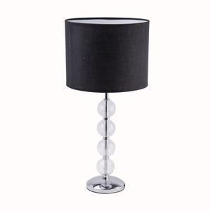 Lampe design en verre et métal - 26 x H 53 cm - Noir