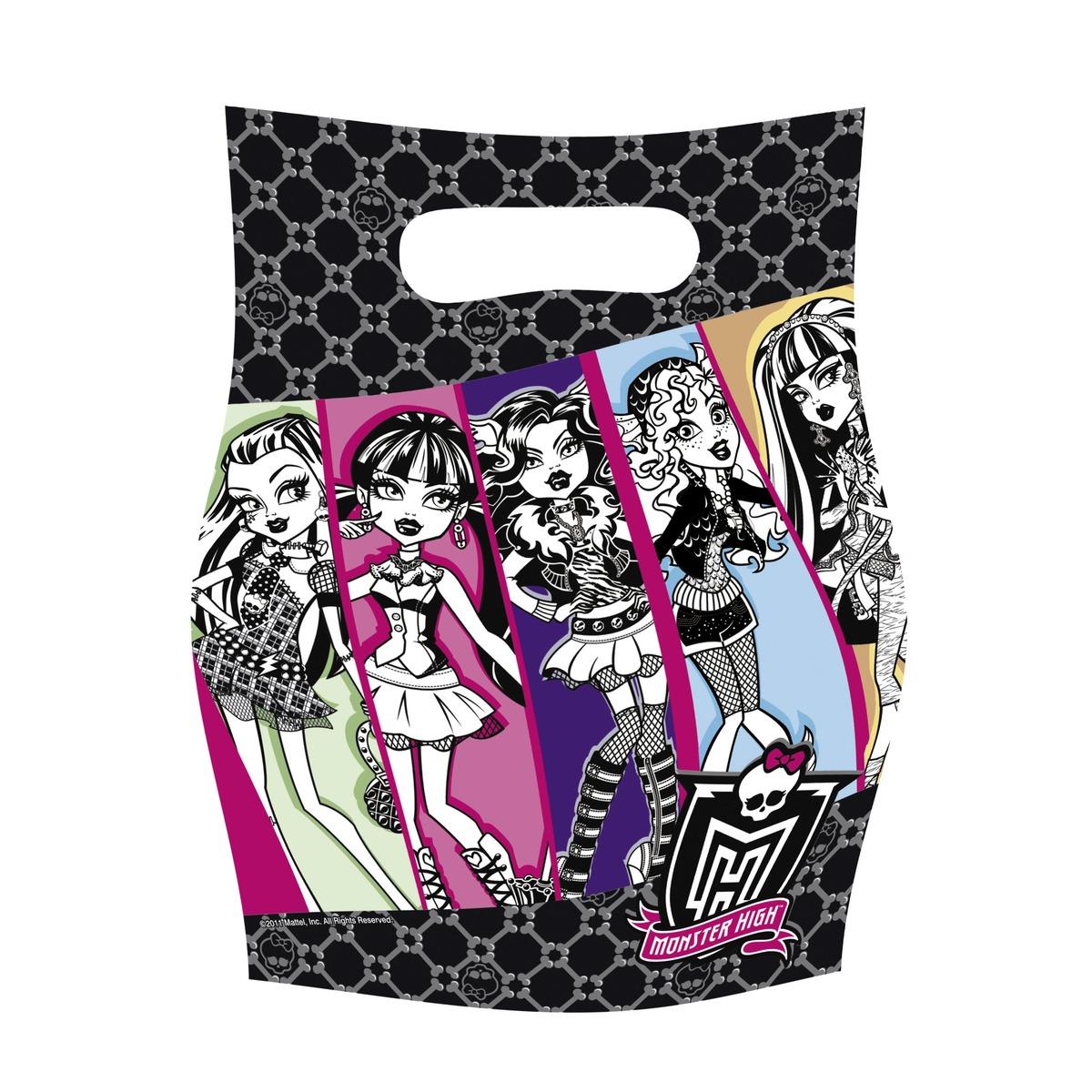 Lot de 6 sachets de fête Monster High - Multicolore