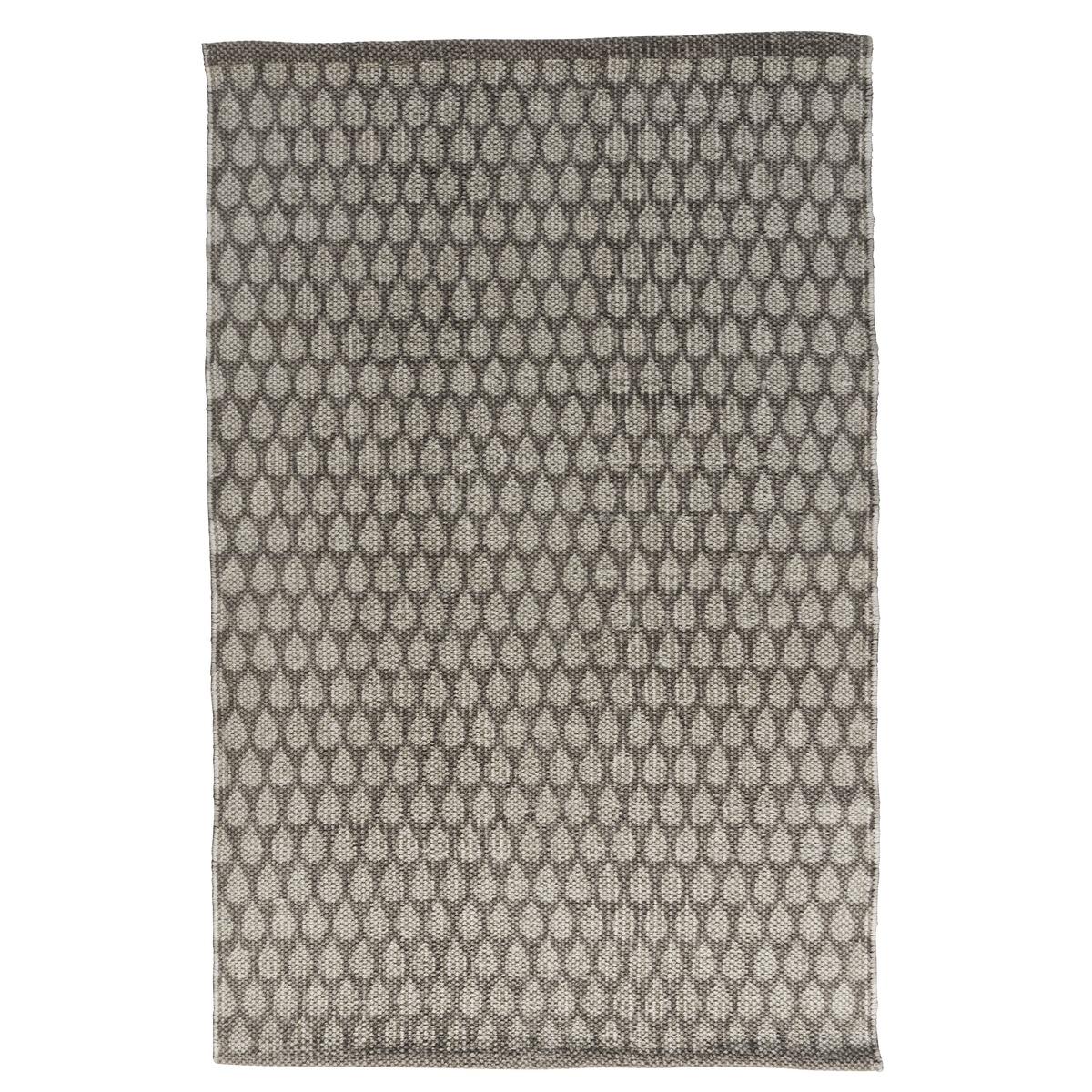 Tapis en coton style ethnique - 60 x 90 cm - Gris foncé