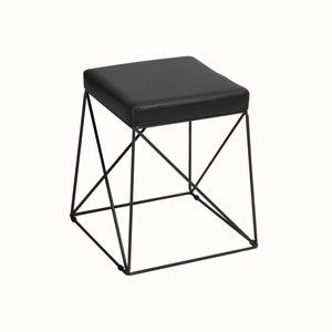 Tabouret carré empilable - 40 x 40 x H 46 cm - Noir