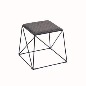 Tabouret carré empilable - 38 x 38 x H 36 cm - Noir