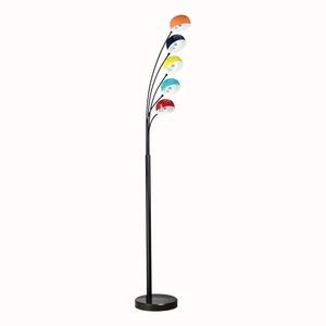 Lampadaire vintage 5 têtes - 60 x 30 x H 120 cm - Multicolore