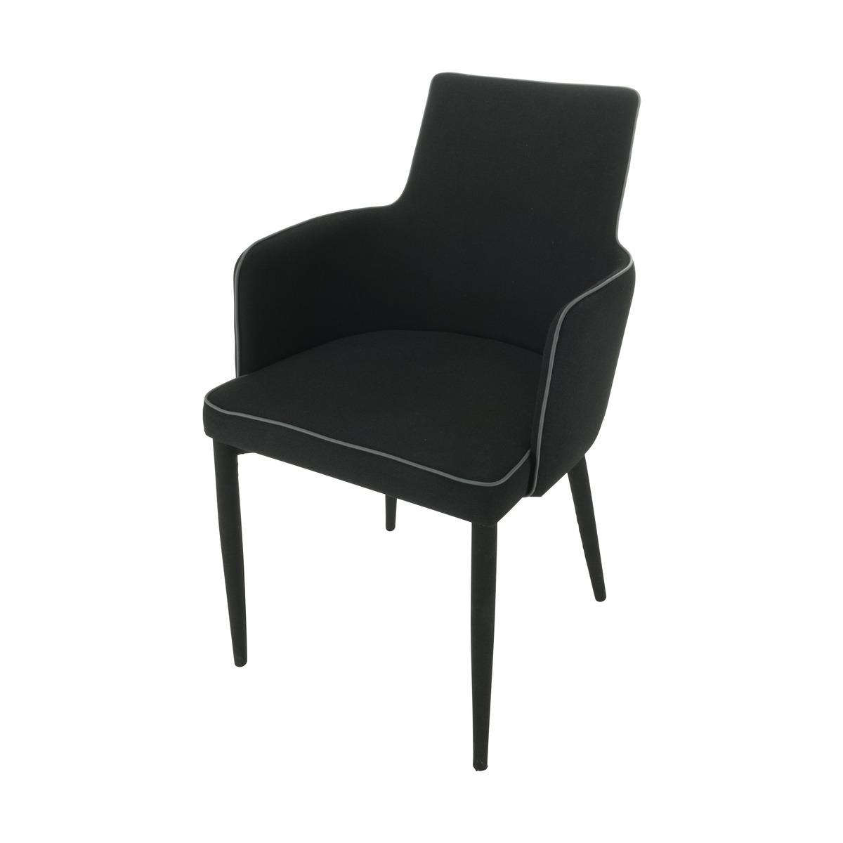 Fauteuil Leo - 51 x 57 x H 89 cm - Gris anthracite