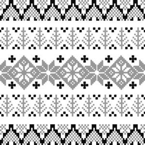 Lot de 20 serviettes imprimées décor montagne - 40 x 40 cm - Noir, Blanc