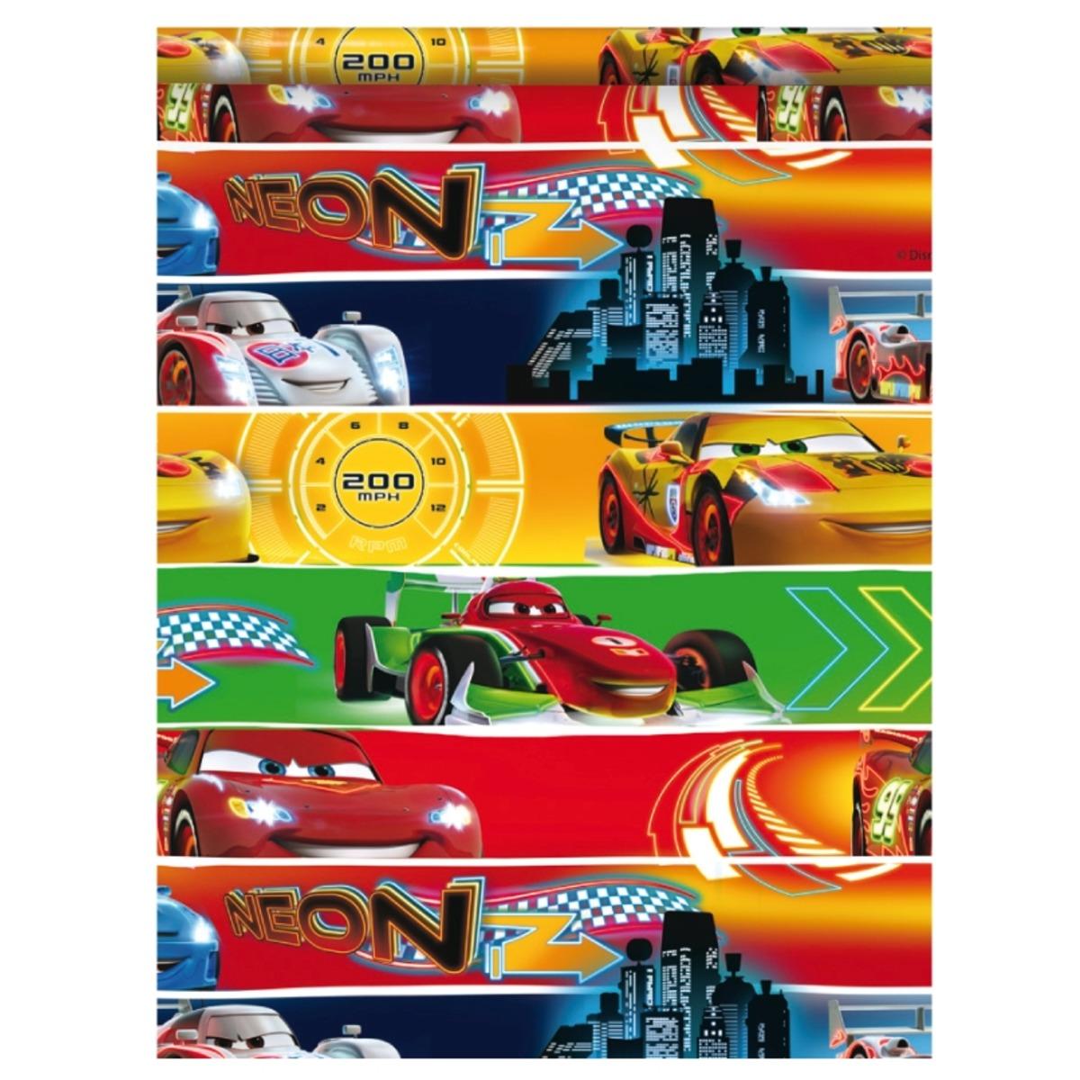 Rouleau de papier cadeau thème Disney Cars - 0,7 x 2 m - Différents modèles