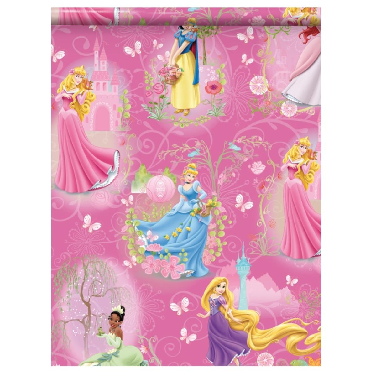 Rouleau de papier cadeau thème Disney Princesses & fairies - 0,7 x 2 m - Différents modèles