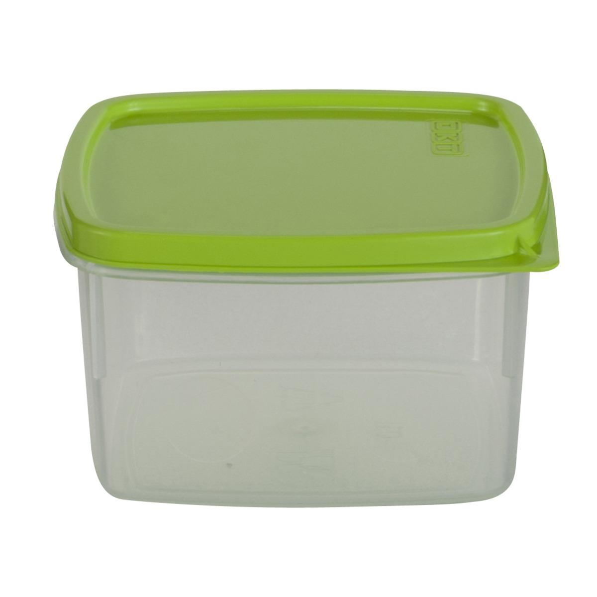 Lot de 3 boîtes alimentaires - 6,5 x 6,5 x 9 cm - Vert