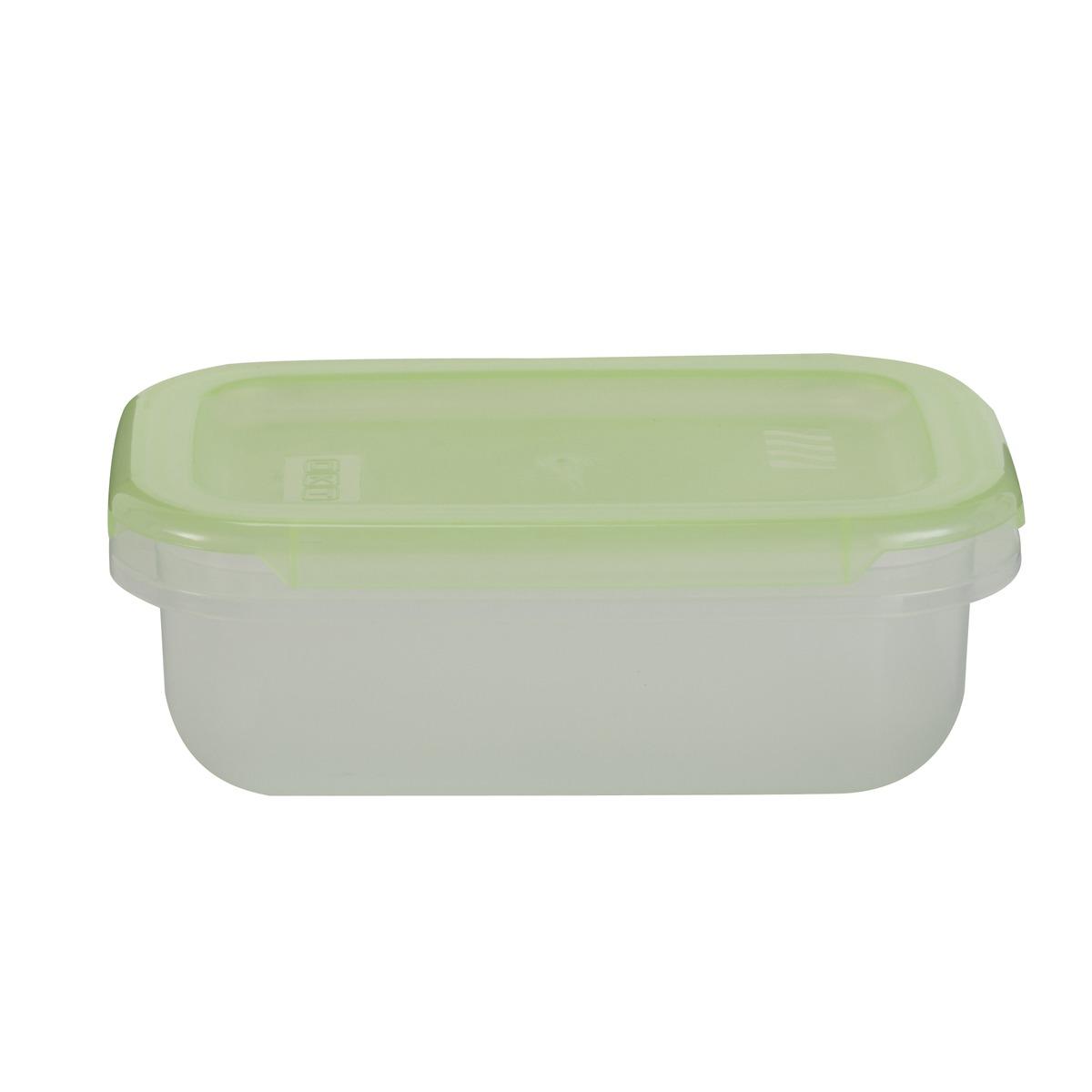 Boîte alimentaire - 0,6 L - 17 x 11 x 6 cm - Vert