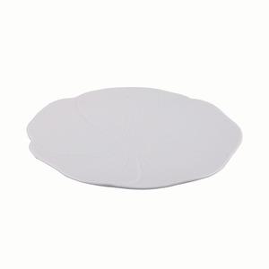 Assiette ronde bord incurvé en porcelaine - Diamètre 25 cm - Blanc