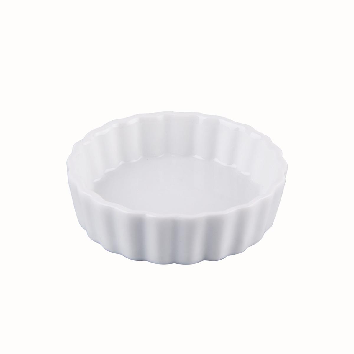 Moule à tartelette en porcelaine - Diamètre 10,5 cm - Blanc