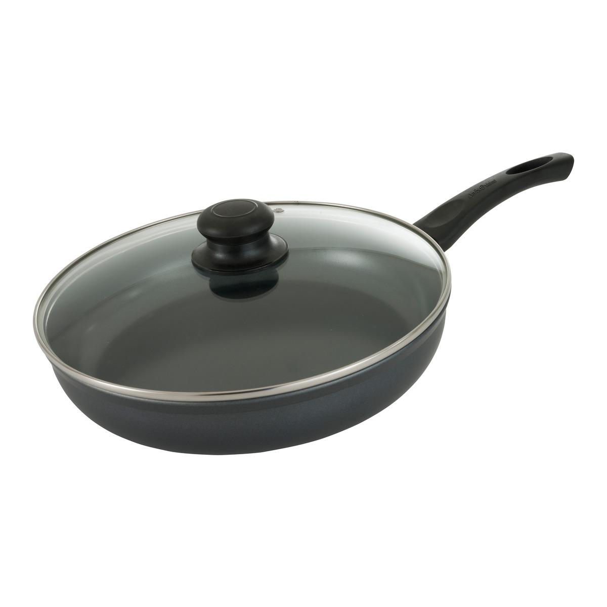 Sauteuse avec couvercle - Diamètre 24 cm - Noir