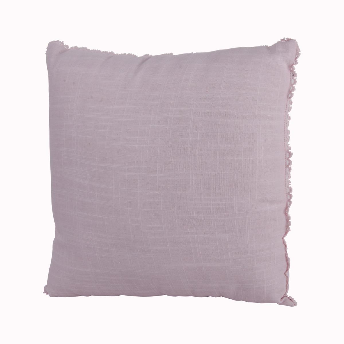 Coussin style boudoir - 40 x 40 cm - rose