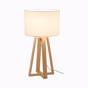 Lampe design avec abat-jour - Diamètre 16 x H 36 cm - Blanc