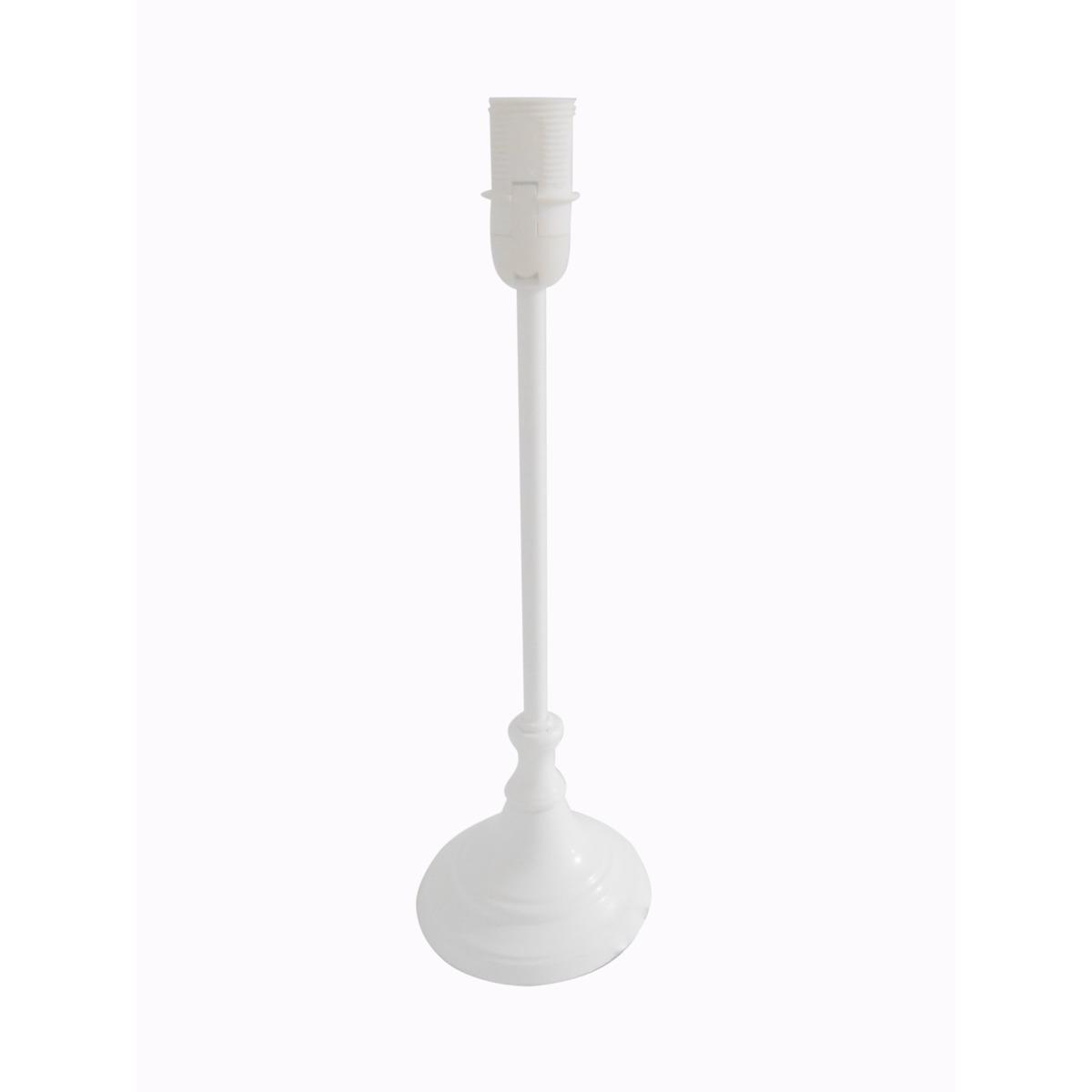 Pied de lampe à poser ou à suspendre - Hauteur 32,5 cm - Blanc