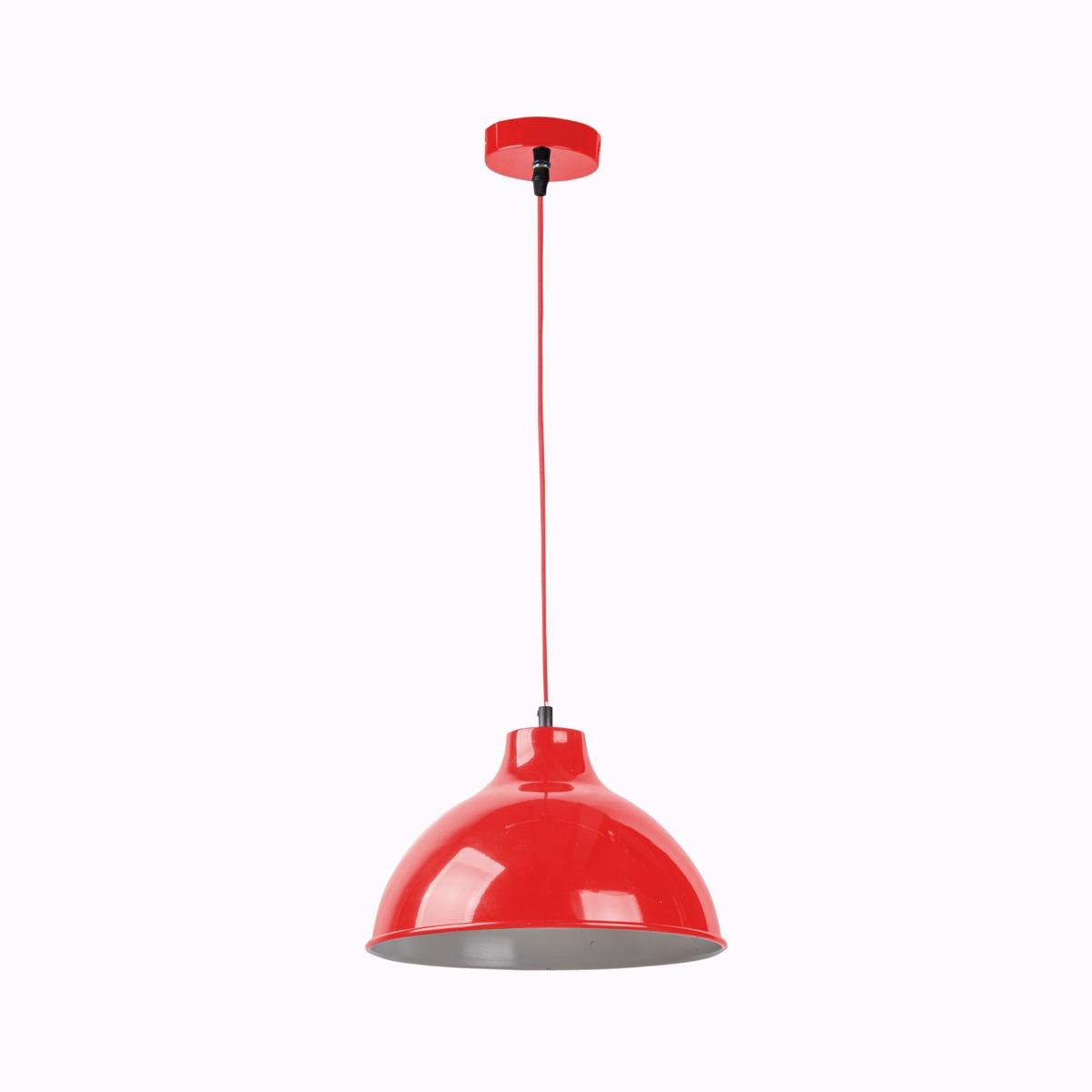 Suspension en métal - Diamètre 28 x H 120 cm - Rouge