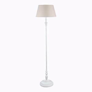 Lampadaire esprit charme - Hauteur 142 cm - Blanc patiné