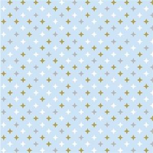 Lot de 20 serviettes en papier motif étoile - 33 x 33 cm - Bleu, Blanc, Jaune or