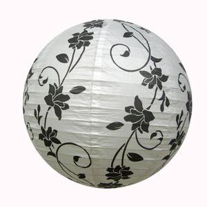 Boule japonaise papier décor végétal - Diamètre 40 cm - Différents modèles