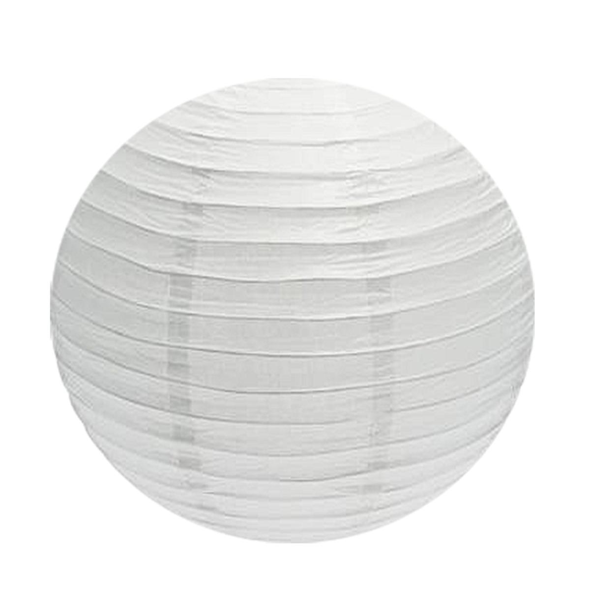 Boule japonaise papier unie - Diamètre 45 cm - Blanc