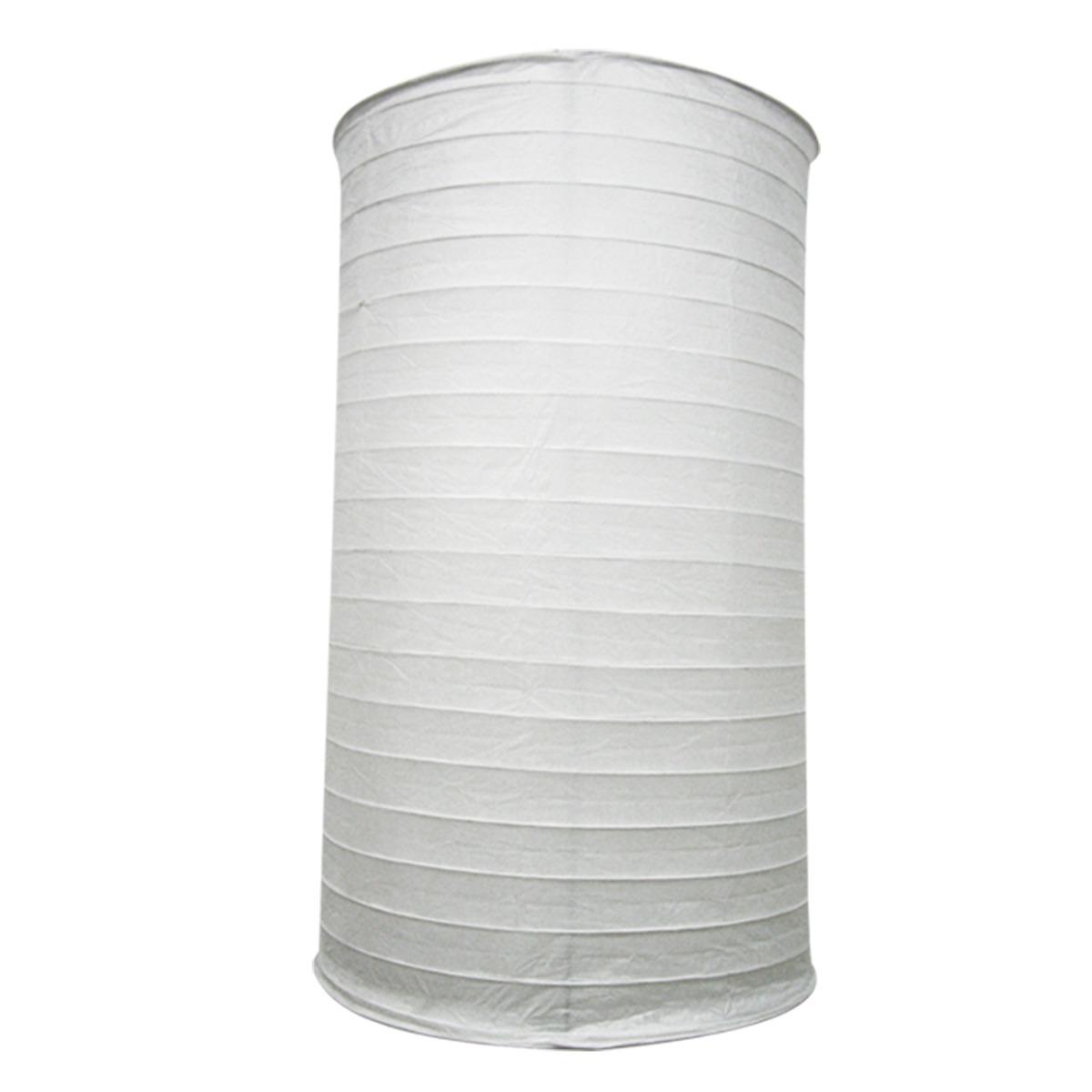Lanterne en papier - 25 x 45 cm - Blanc