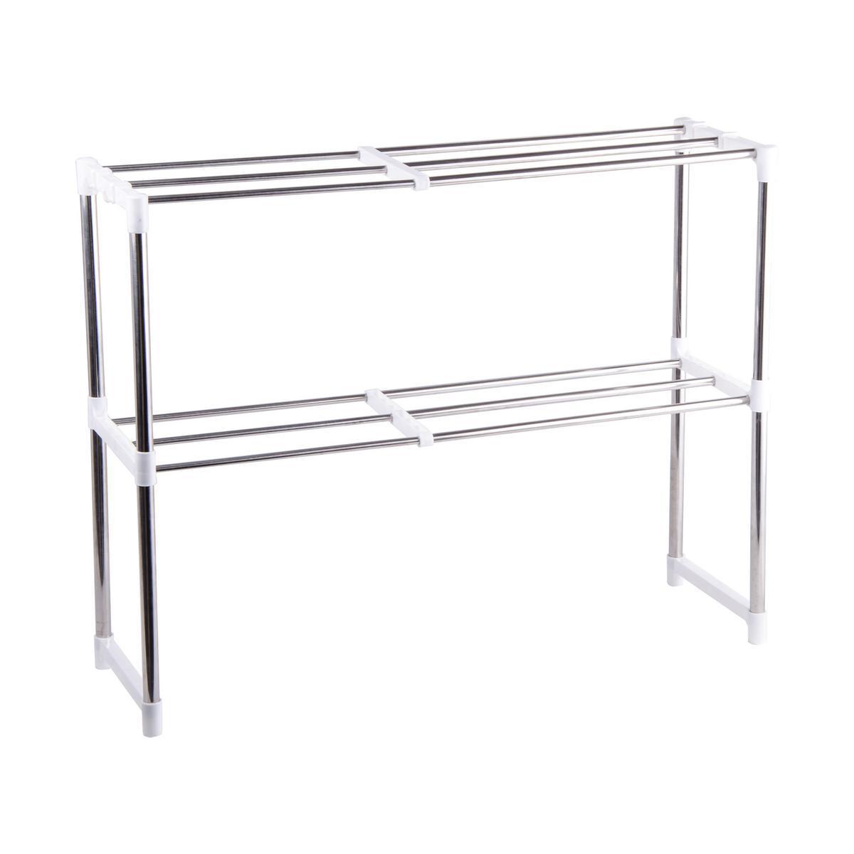 Etagère modulable cuisine - Plastique - 4,5-85 x 25 x 60,5 cm - Blanc