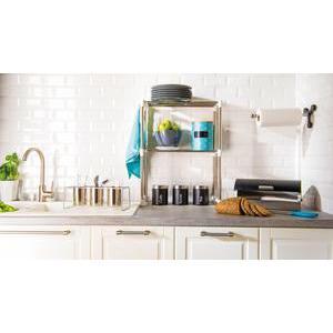 Etagère modulable cuisine - Plastique - 4,5-85 x 25 x 60,5 cm - Blanc