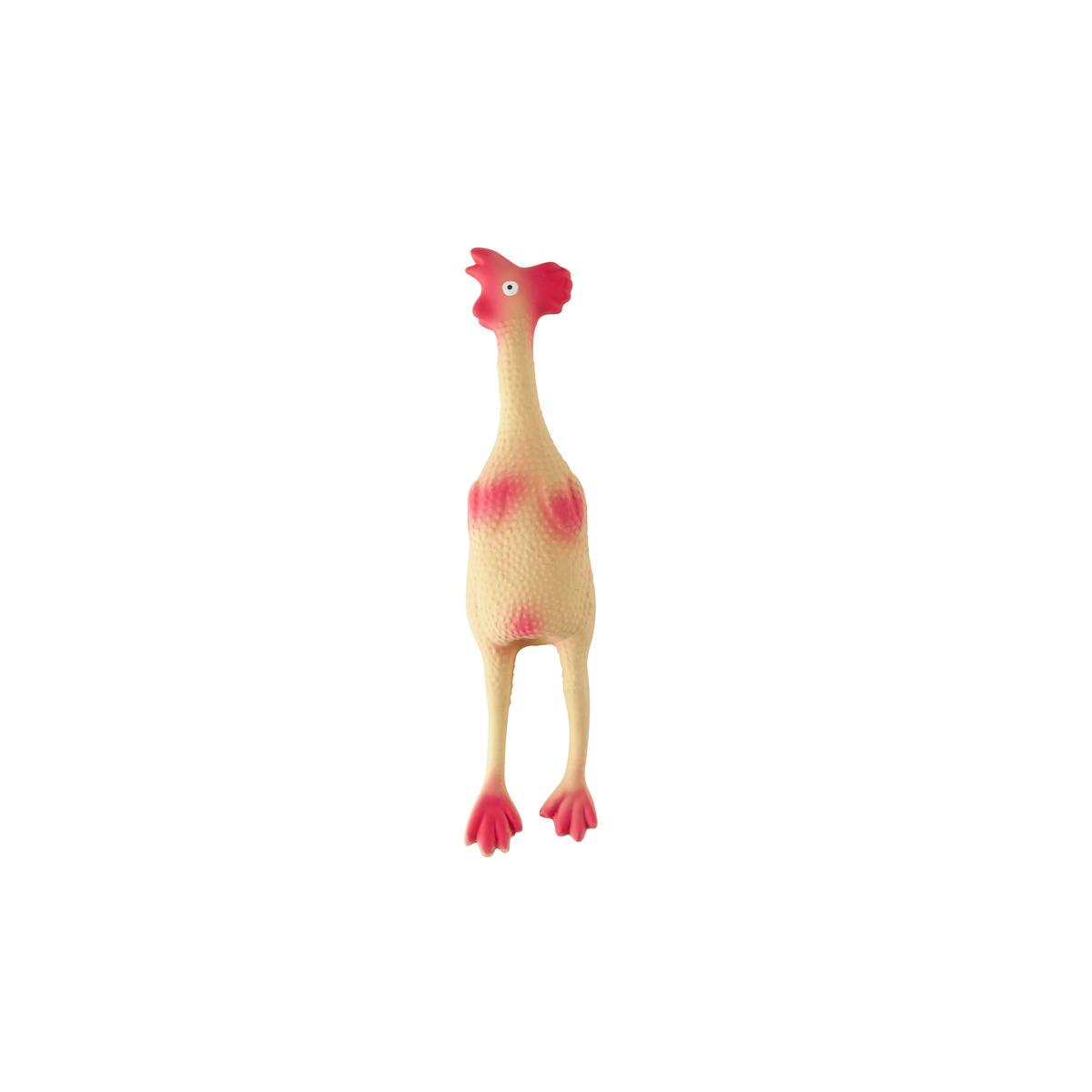 Jouet pour chien en forme de poulet - Longueur 32 cm - Orange
