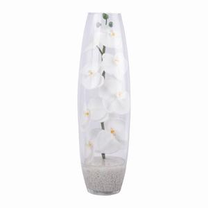 Vase orchidée 8 LED - Hauteur 50 cm - Blanc