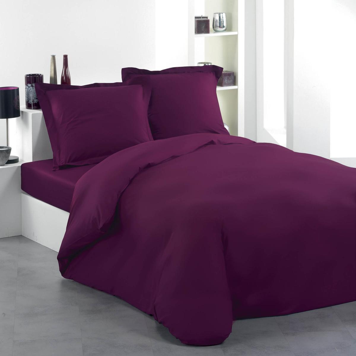 Housse de couette 100% coton 57 fils 240 x 220 cm - violet