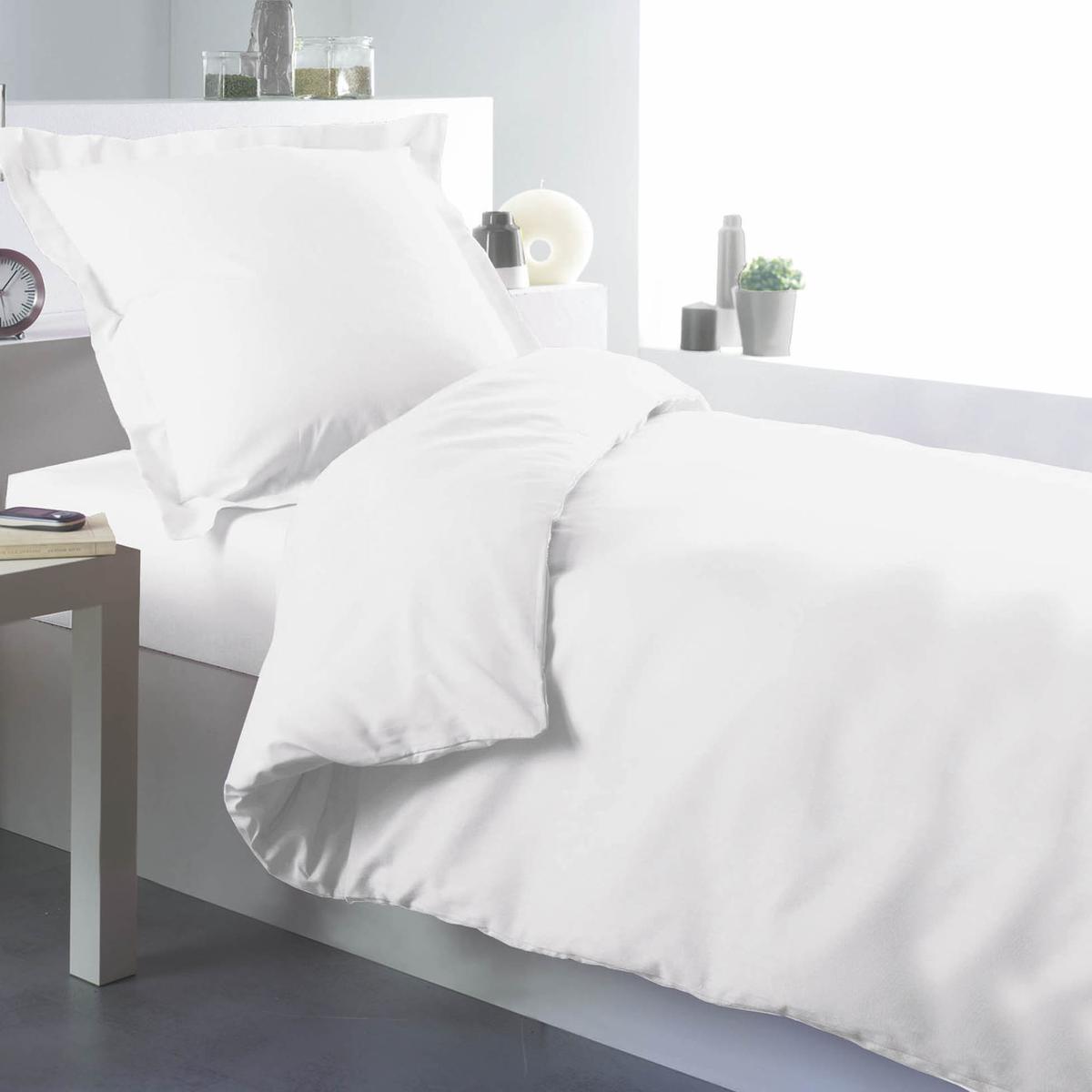 Housse de couette 100% coton 57 fils 140 x 200 cm - blanc