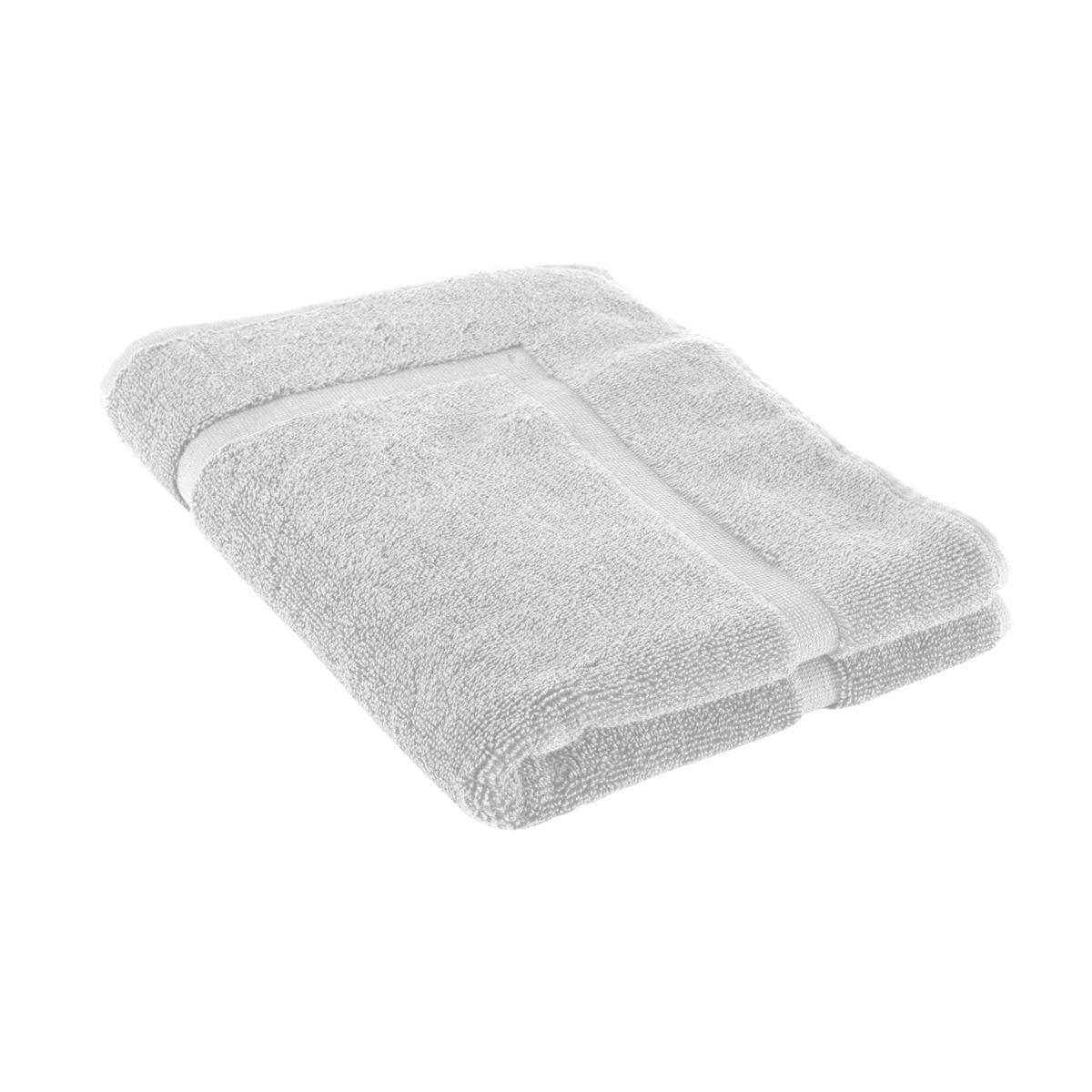 Tapis de bain 100% coton peigné 40 x 60 cm - blanc