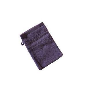 Lot de 2 gants de toilette éponge 100% coton peigné 15 x 21 cm - violet