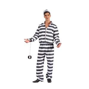 Déguisement de prisonnier modèle adulte - Taille unique - Noir, blanc