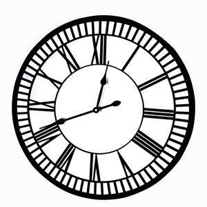 Horloge ronde miroir - Diamètre 60 cm - Blanc, Noir