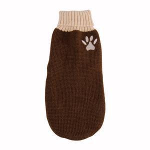 Pull tricot pour chien - 100 % acrylique - 3 tailles - Marron, gris ou noir