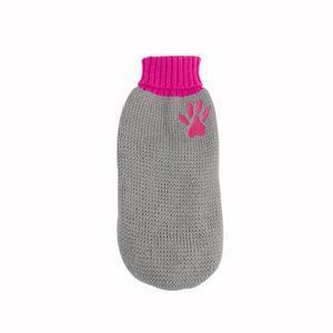 Pull tricot pour chien - 100 % acrylique - 3 tailles - Marron, gris ou noir