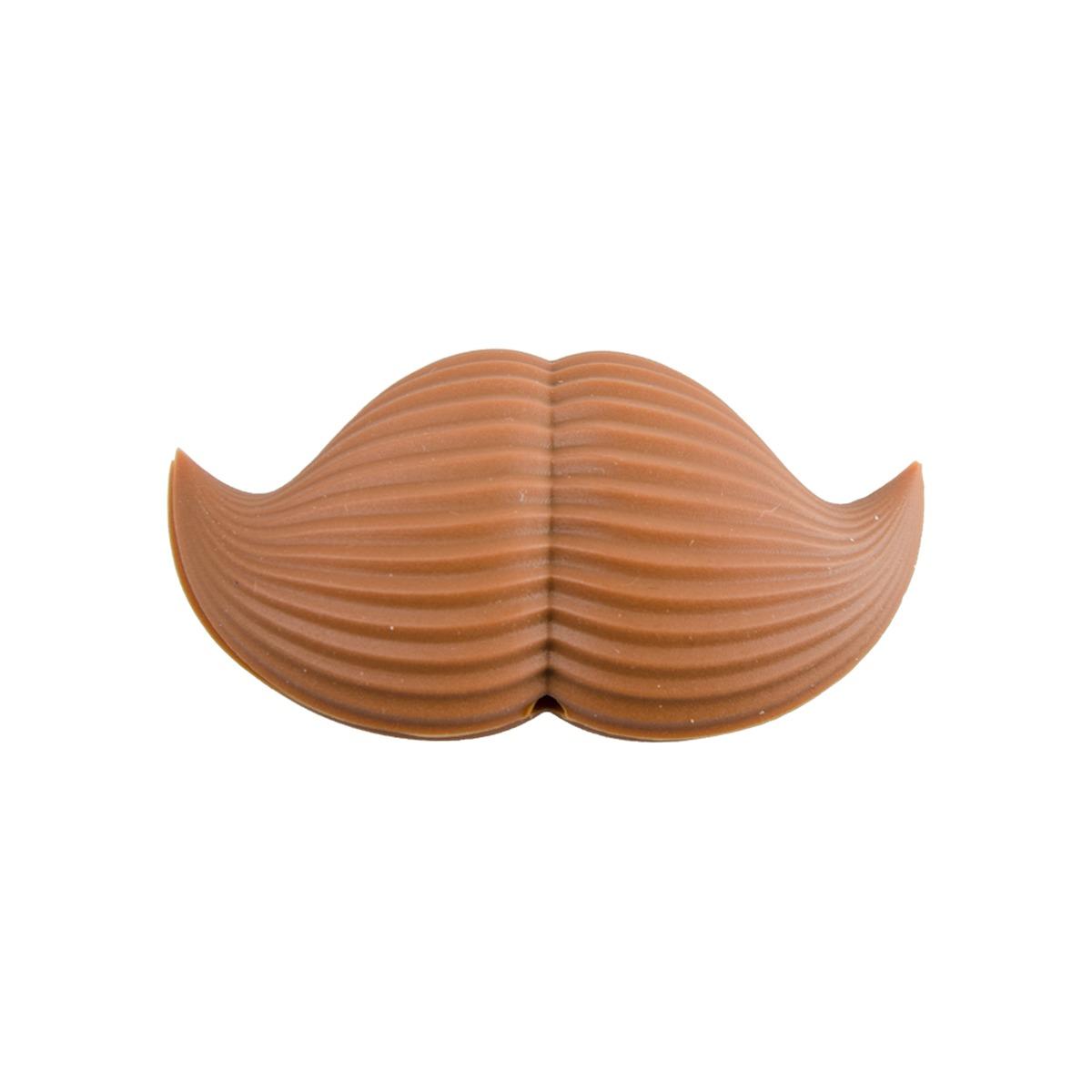 Enrouleur d'écouteurs téléphone en forme de moustache - 5,9 x 3,2 cm - Différents coloris