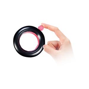 Petit miroir rond forme d'obturateur d'appareil photo - 9,8 x 8,5 x 2 cm - Noir, rose